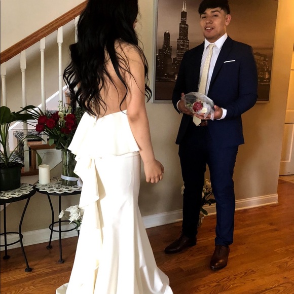 Prom Dress by Janique - Illusion Strapless - Picture 6 of 7